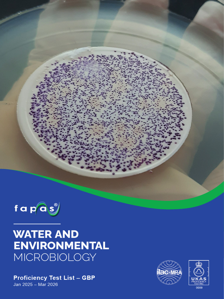 Water Microbiology Proficiency Tests 2025-2026 | PDF | Pseudomonas ...