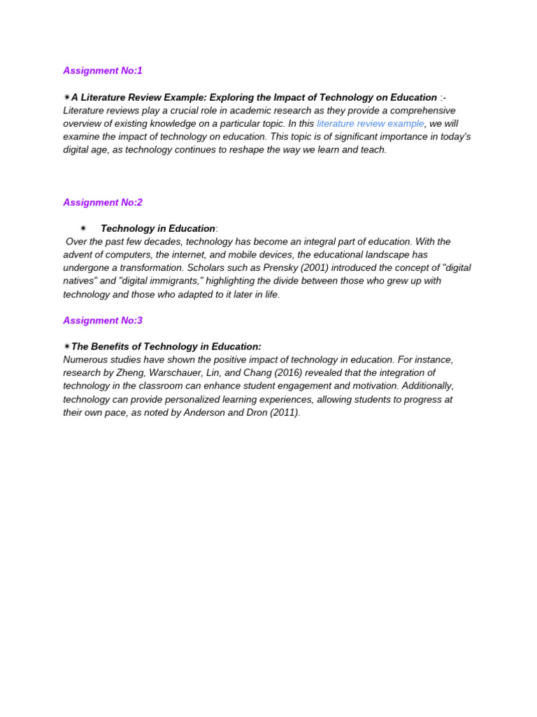 Impact of Technology on Education Review | PDF