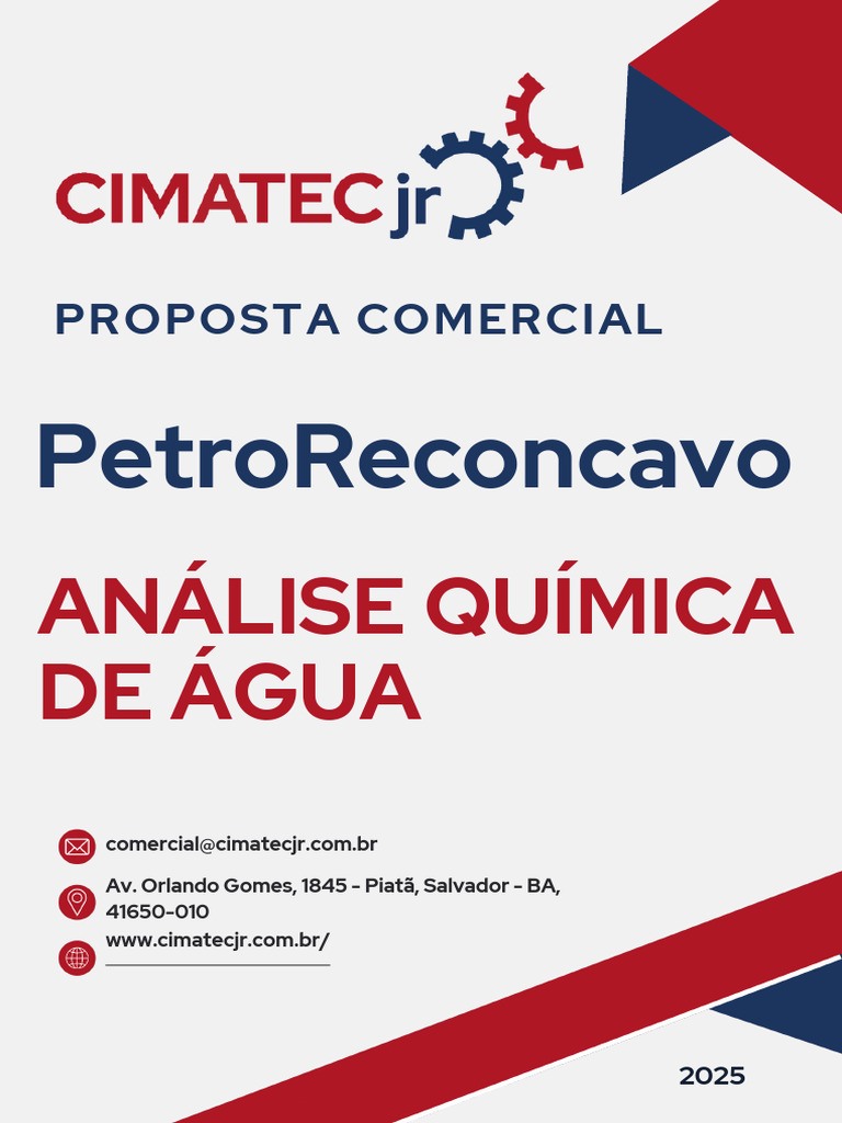 Proposta de Análise Química de Água | PDF | Conta de transação