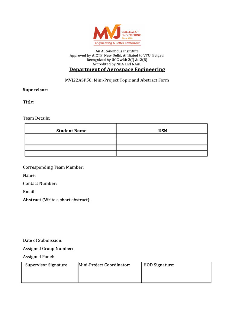 As MiniProject Topic Submission Application | PDF