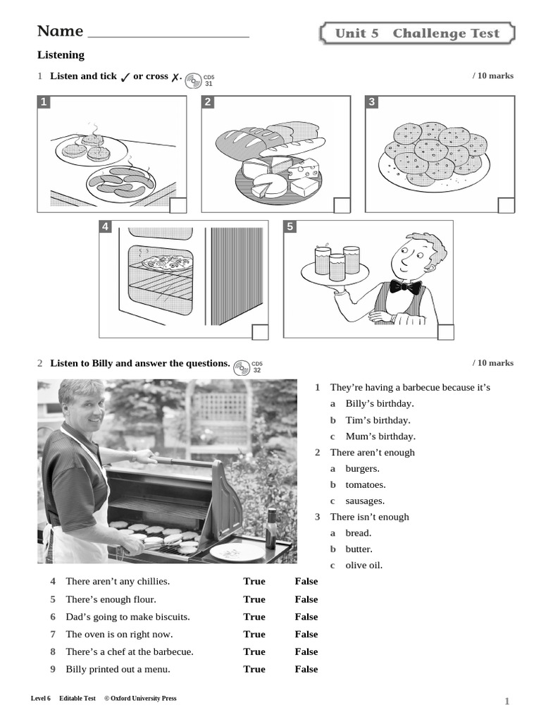 Unit 1 Challenge Test Overview | PDF | Cuisine | European Cuisine
