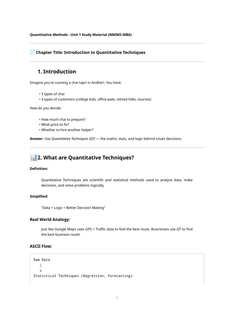 Quantitative Techniques for Decision Making | PDF | Quantitative ...