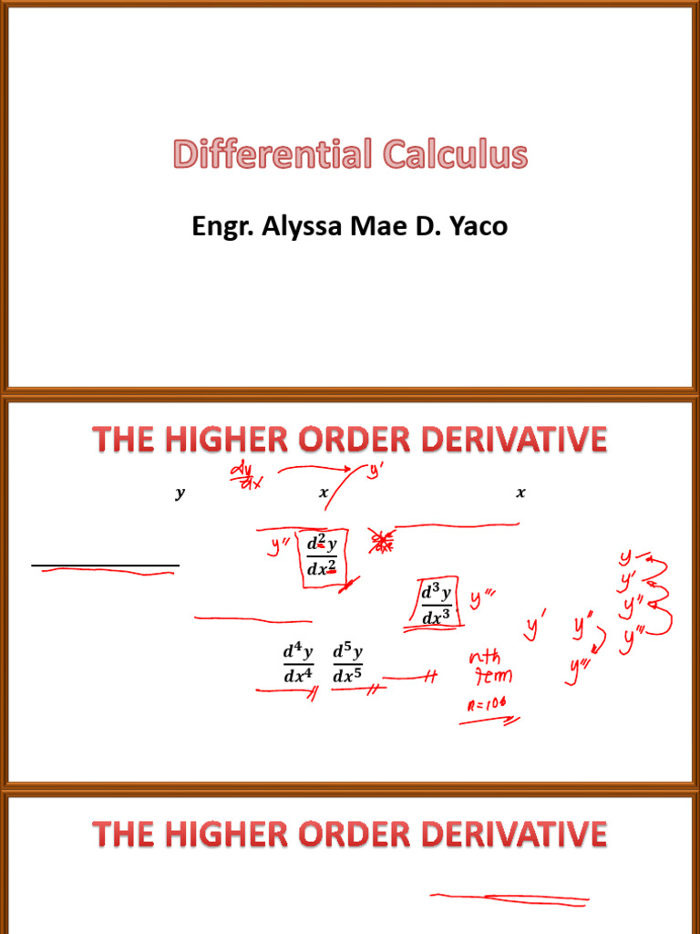 Understanding Higher Order Derivatives | PDF | Derivative | Real Analysis