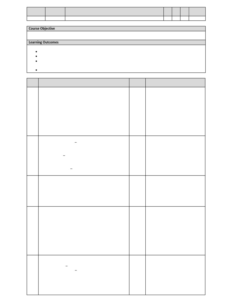Lecture Plan For Winter 2022-2023 1 | PDF | Constructor (Object ...