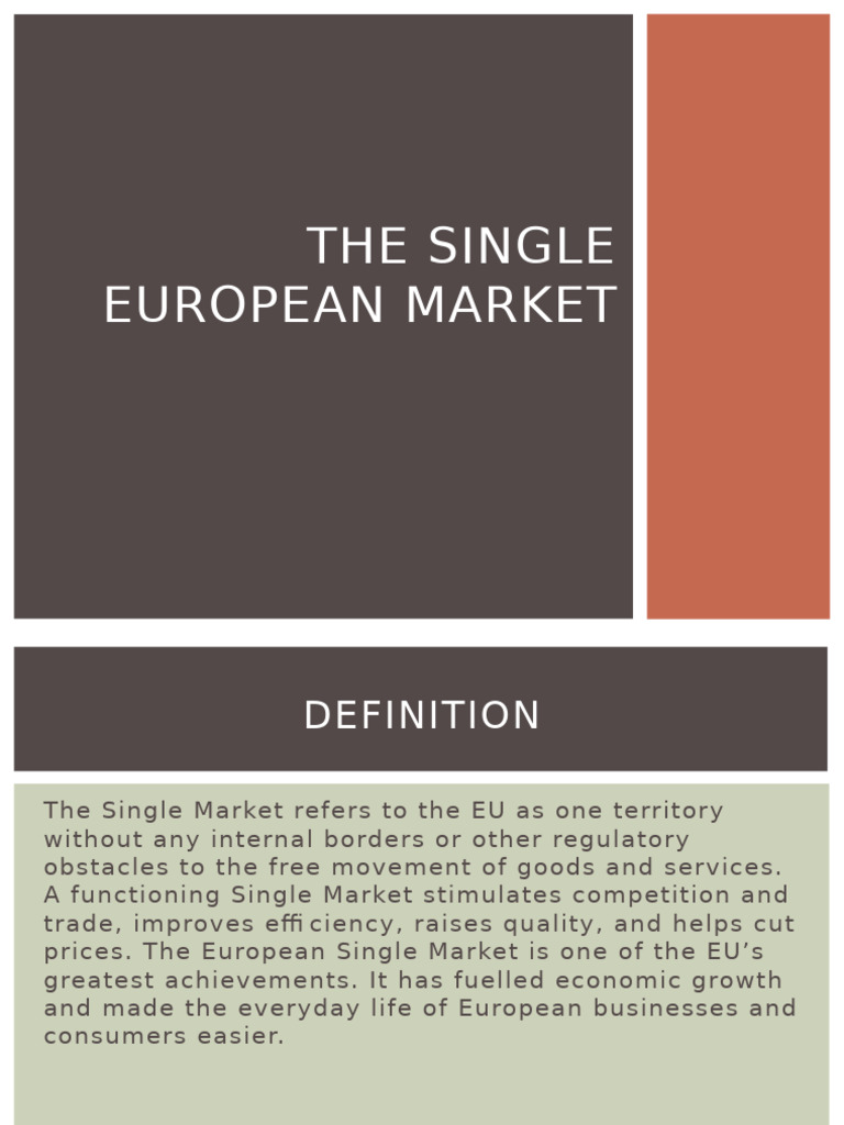 EU Single Market | PDF | Euro | Economies