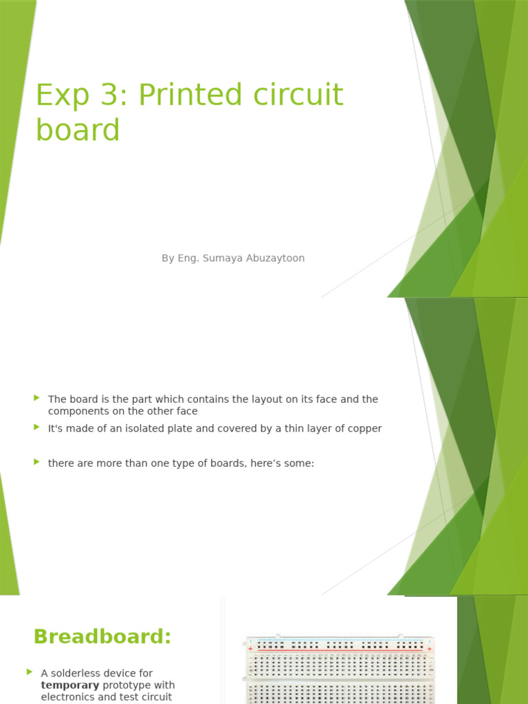 Exp 3 Printed Circuit Board | PDF