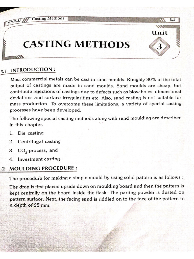 Unit 1 Casting | PDF
