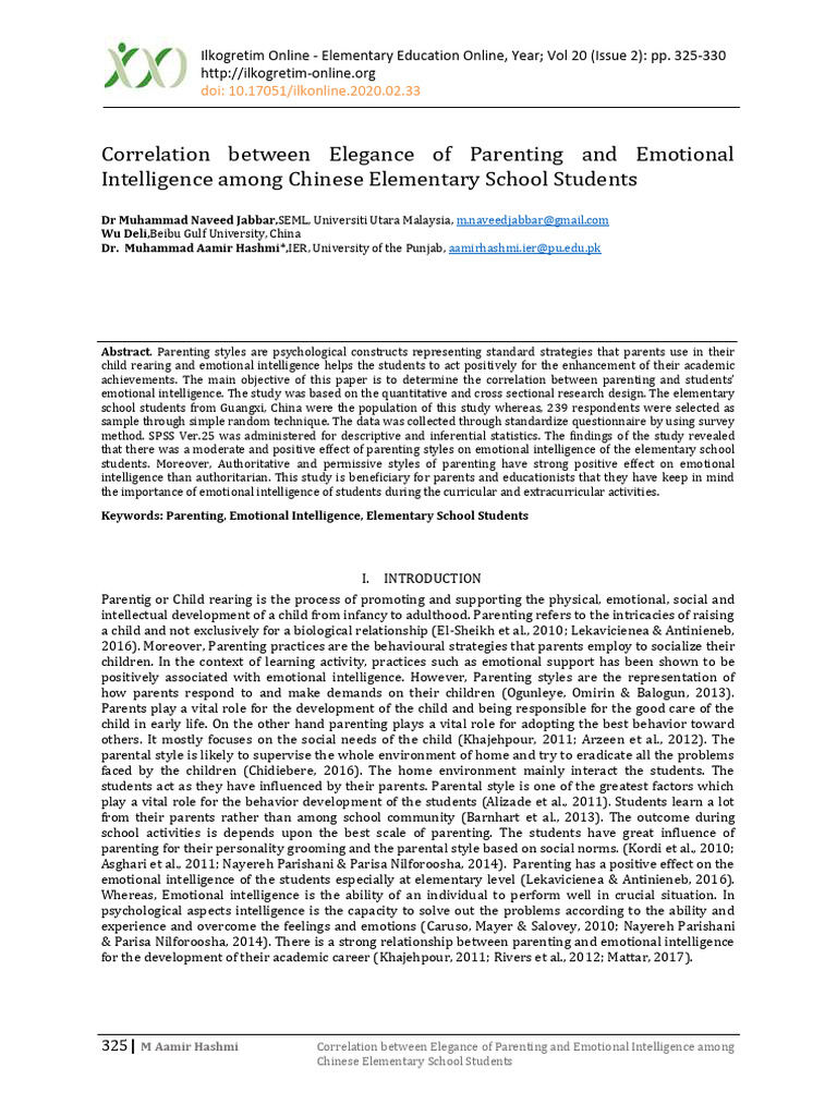 Parenting Styles and Emotional Intelligence | PDF | Parenting ...
