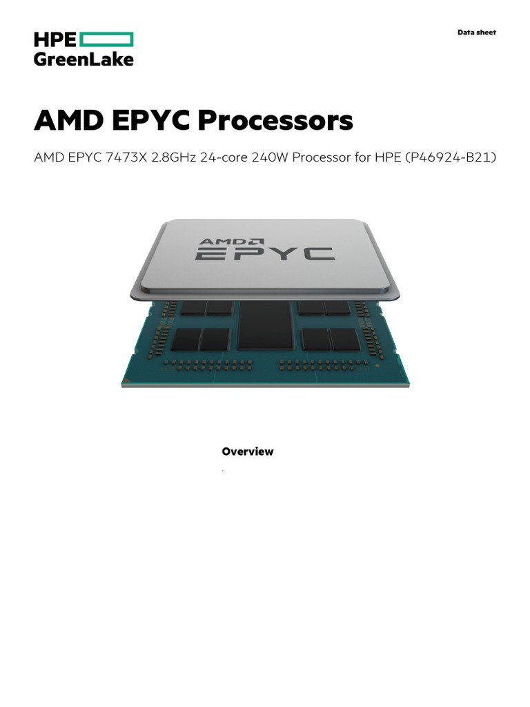 AMD EPYC 7473X Processor Overview | PDF | Central Processing Unit ...