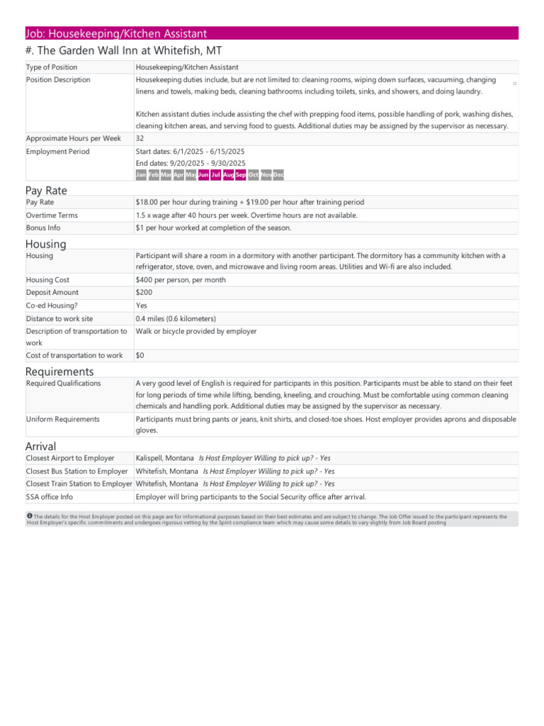 Job Housekeeping Kitchen Assistant | PDF | Housekeeping | Kitchen