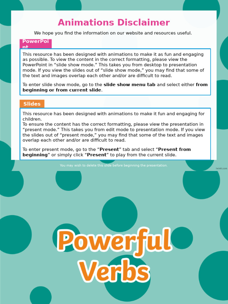 Engaging Verb Improvement Activities | PDF