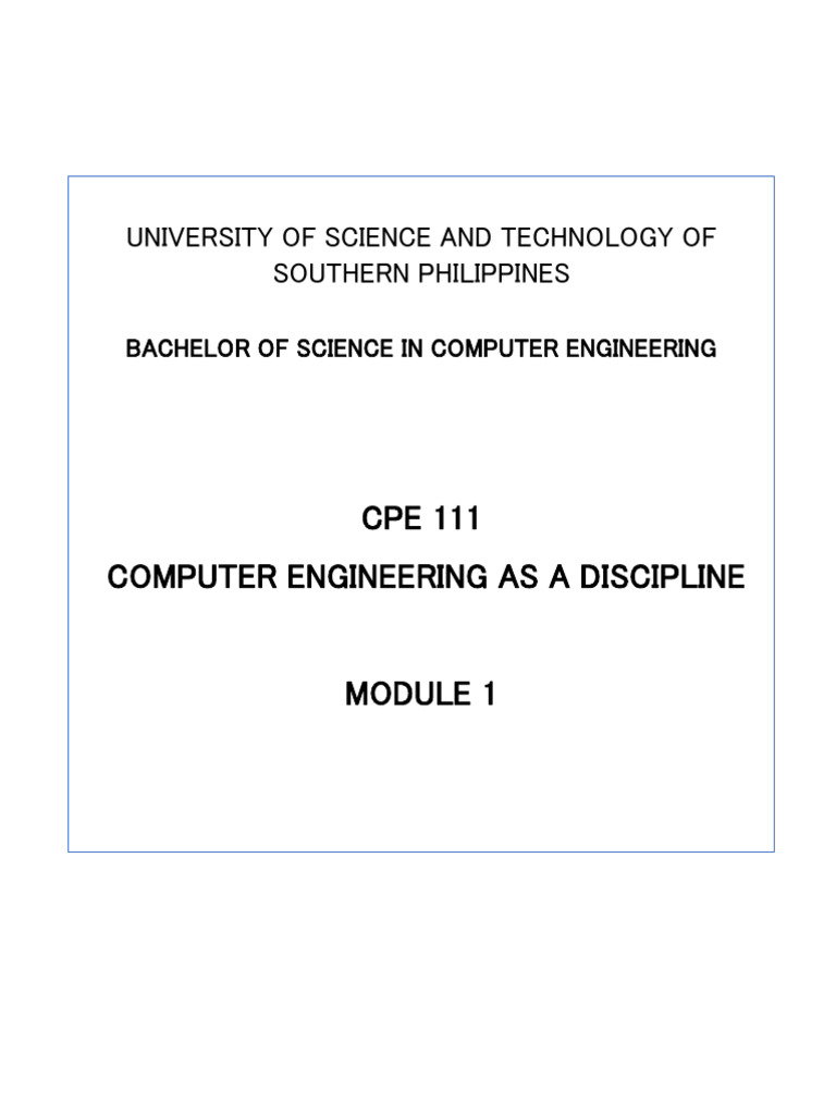 CPE 111 Curriculum Overview and Guidelines | PDF | Electronic Circuits ...