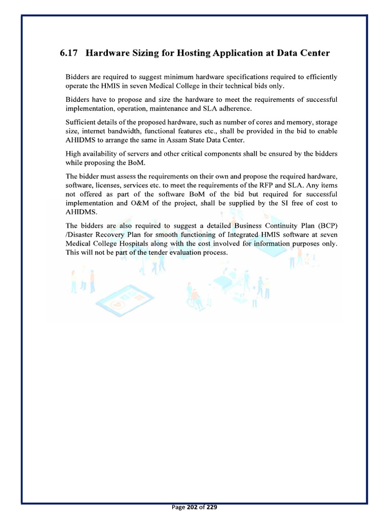 RFP PG 202 - Hardware Sizing For Hosting Application at Data Center | PDF