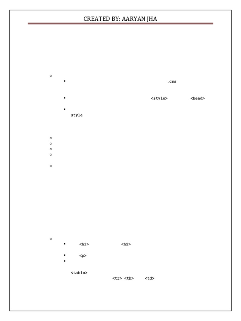 Essential HTML and CSS Questions Guide | PDF | Cascading Style Sheets ...