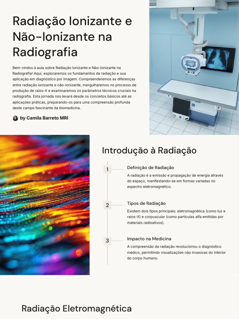 Radiação Ionizante e Não-Ionizante na Radiografia | PDF | Radiação ...