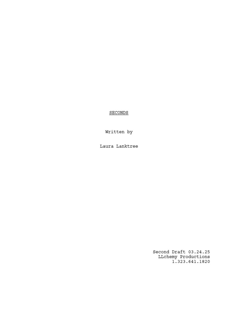 Seconds Script | PDF