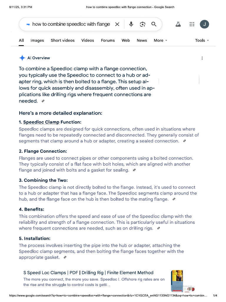 How to Combine Speedloc With Flange Connection - Google Search | PDF