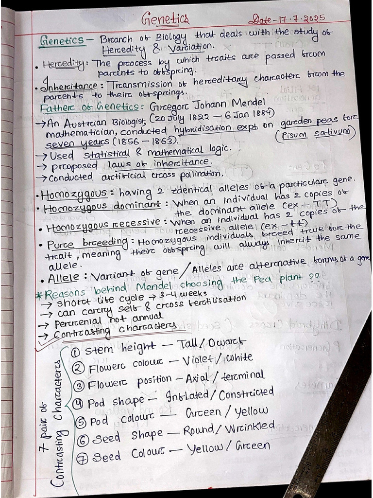 Genetics Note | PDF