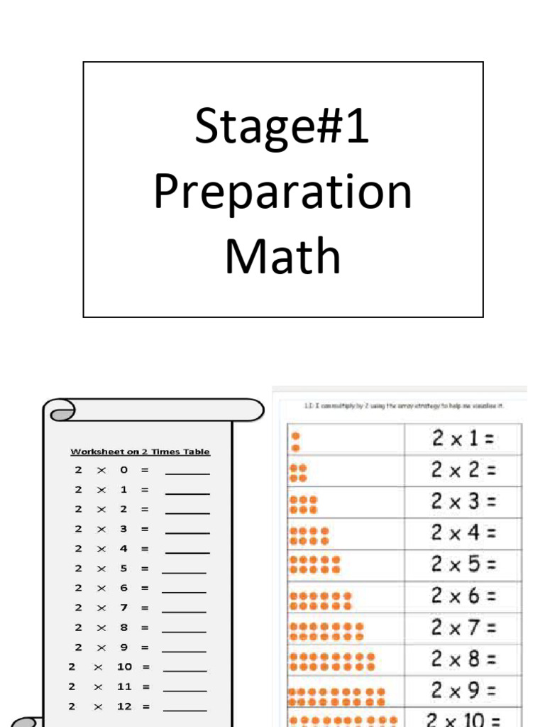 Math Preparation for Counting Skills | PDF