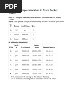 Connect Two LANs in Cisco Packet Tracer | PDF | Ip Address ...