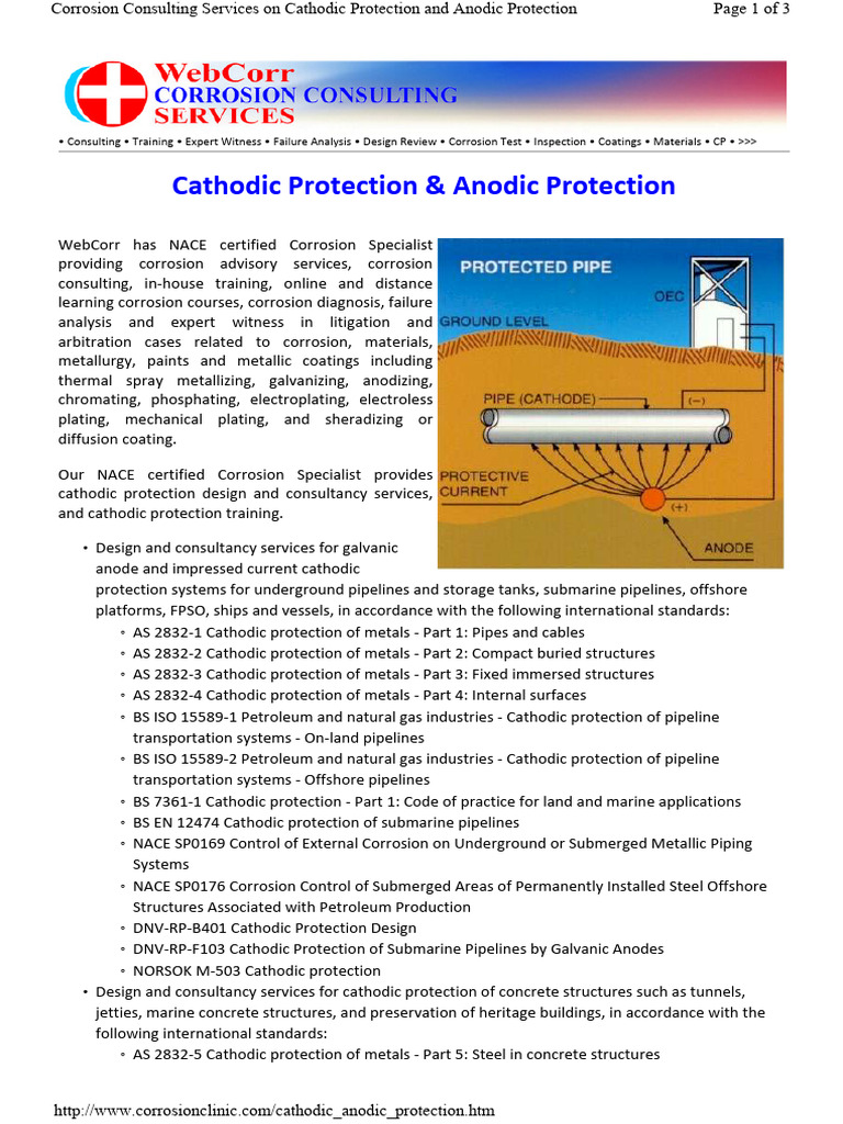 Corrosion Consulting & Cathodic Protection | PDF | Corrosion | Applied ...