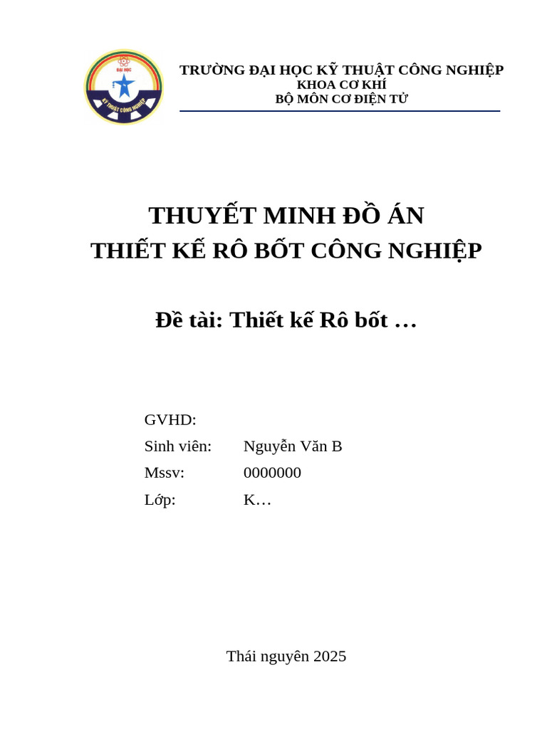 Mau Bia Thuyet Minh Do An RCN | PDF