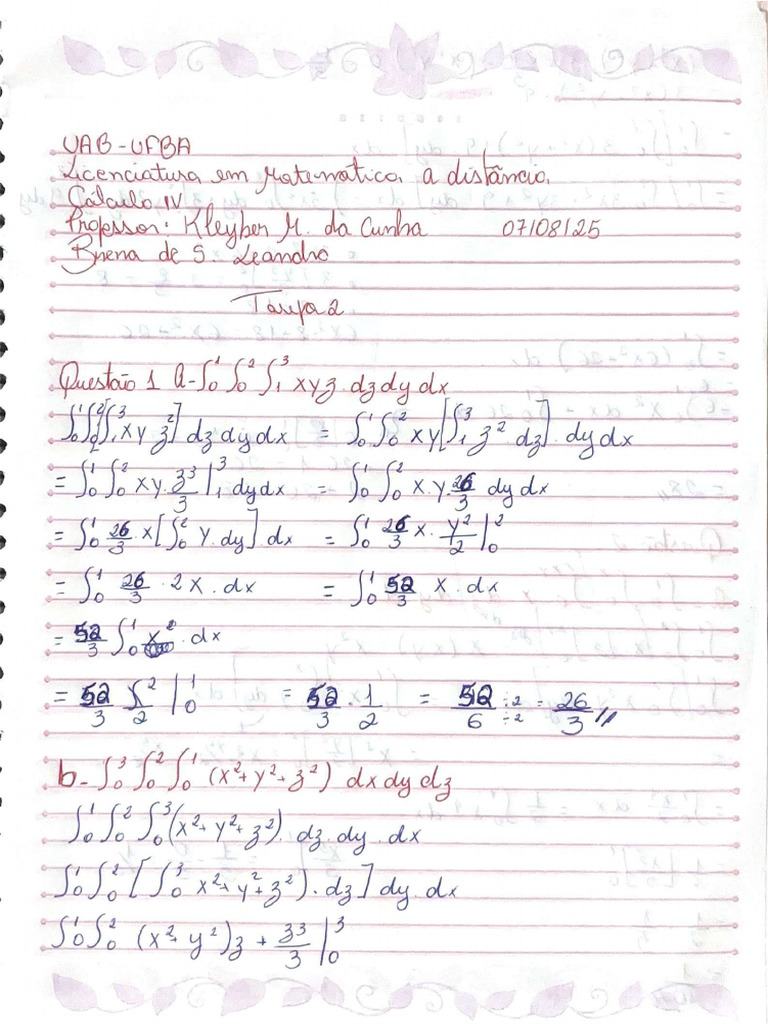 Atividade Cálculo 2 - Compressed - Compressed | PDF