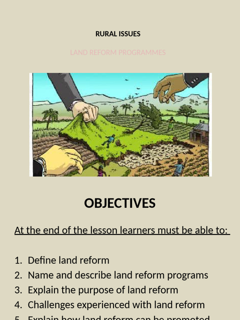 Understanding Land Reform Programs | PDF