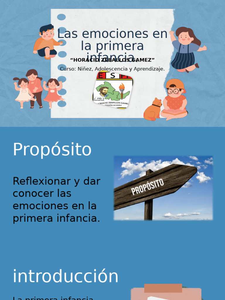 Emociones en la Primera Infancia | PDF | Las emociones ...