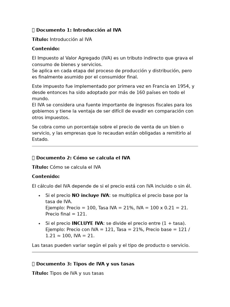 Guía completa sobre el IVA | PDF | Impuesto al valor agregado | Impuestos