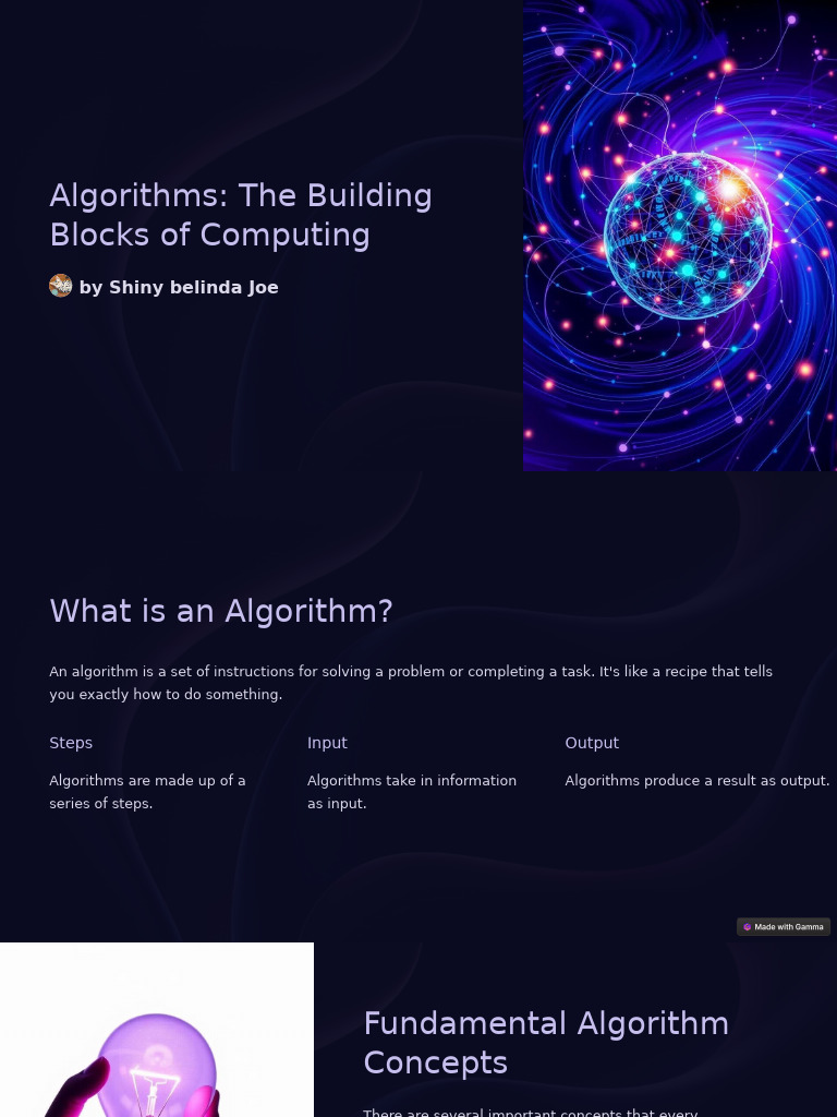 Algorithms: The Building Blocks of Computing: by Shiny Belinda Joe ...