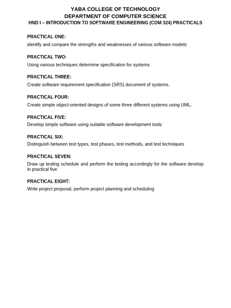 Software Engineering Practical Guide | PDF