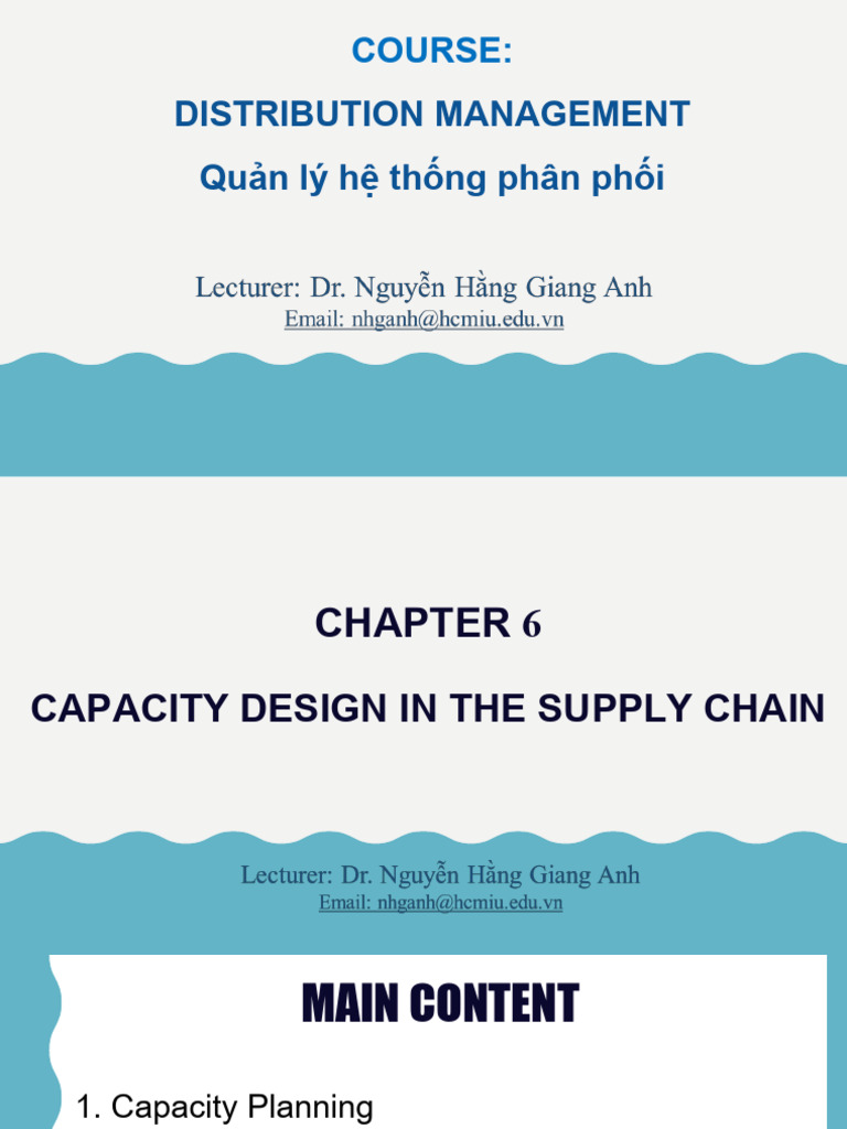 Capacity Planning in Supply Chains | PDF | Economies | Economics