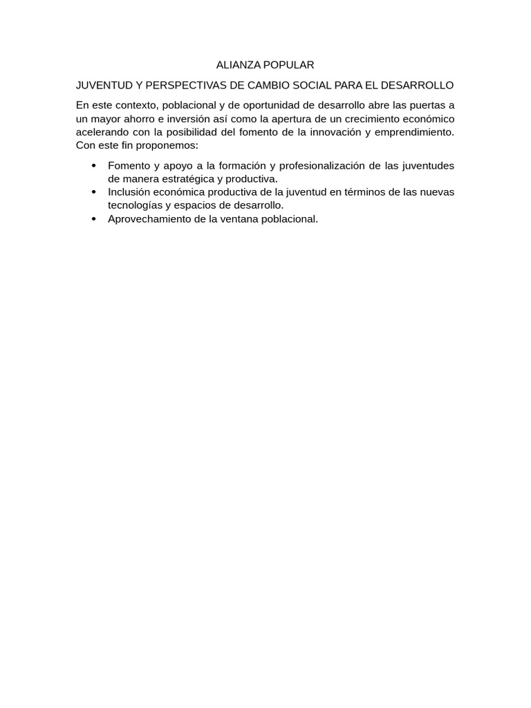 Juventud y Cambio Social para el Desarrollo | PDF