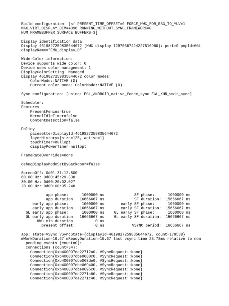 Display Configuration and Performance Data | PDF | Information And ...