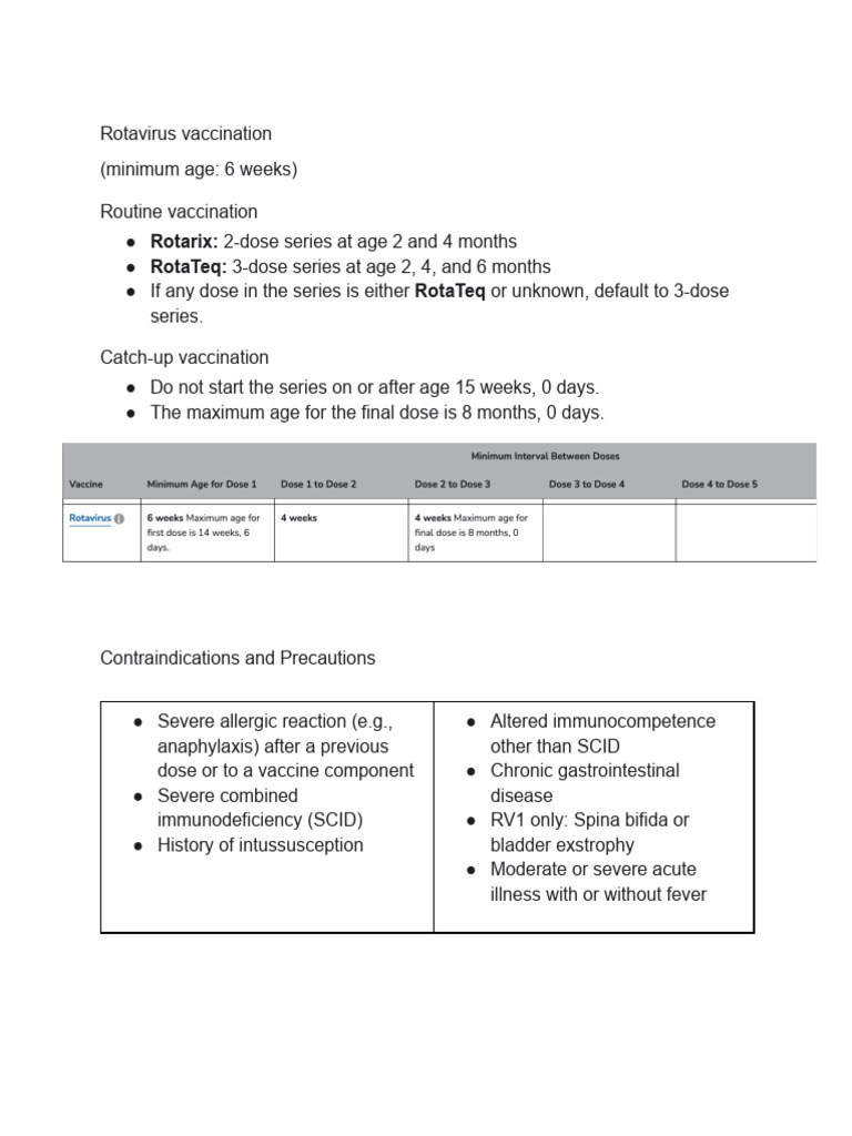 Rotavirus Vaccine | PDF