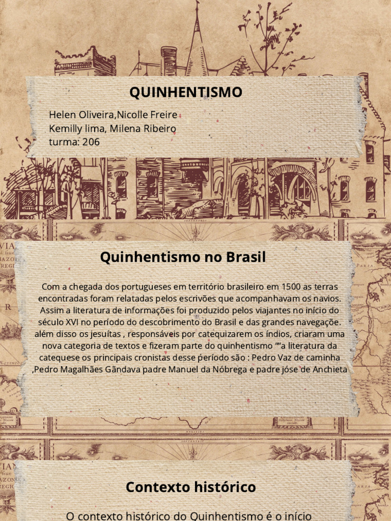 Quinhentismo: Literatura e Contexto Histórico | PDF | Brasil | Portugal