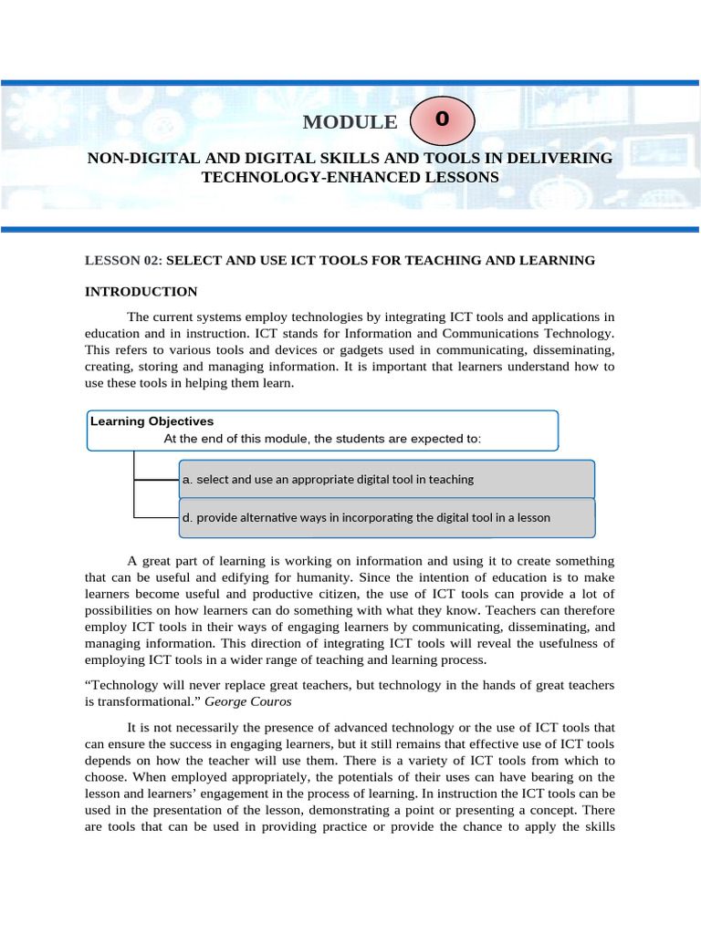 Selecting ICT Tools for Teaching | PDF | Educational Technology | Qr Code