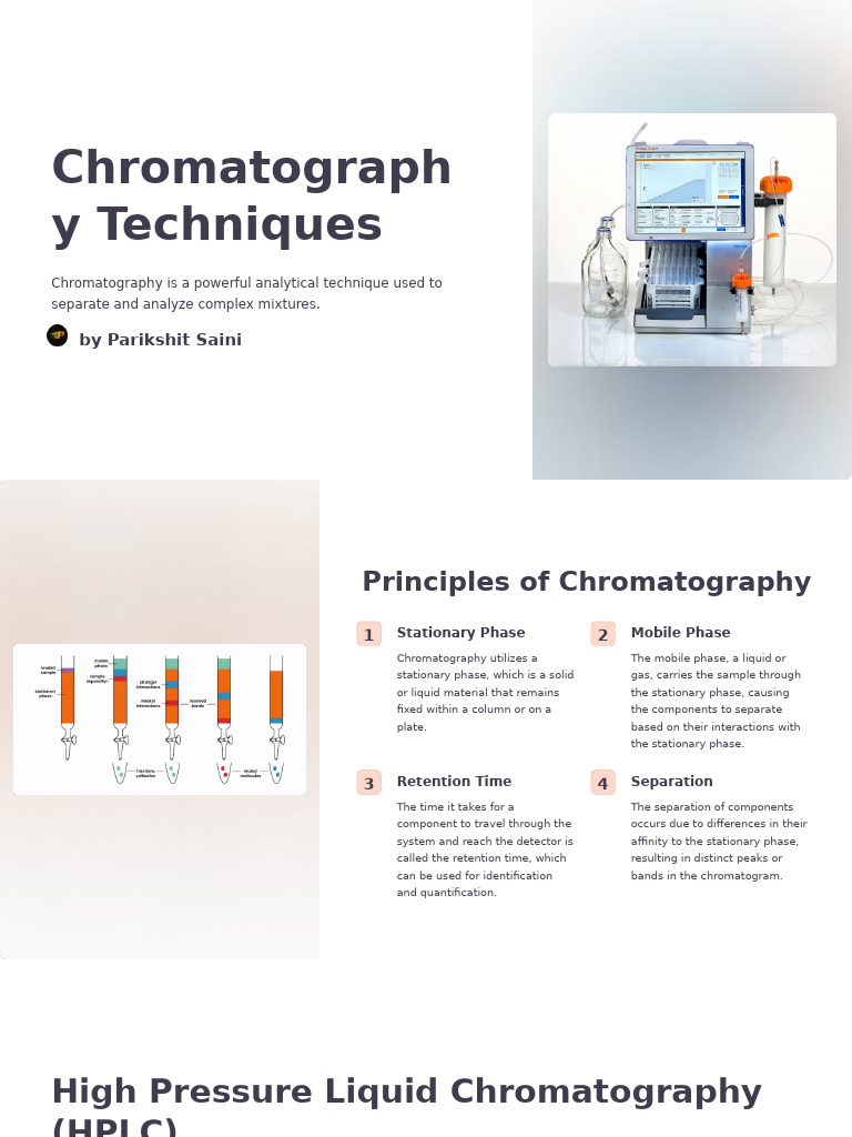 Chromatography Techniques Overview | PDF | Chromatography | High ...