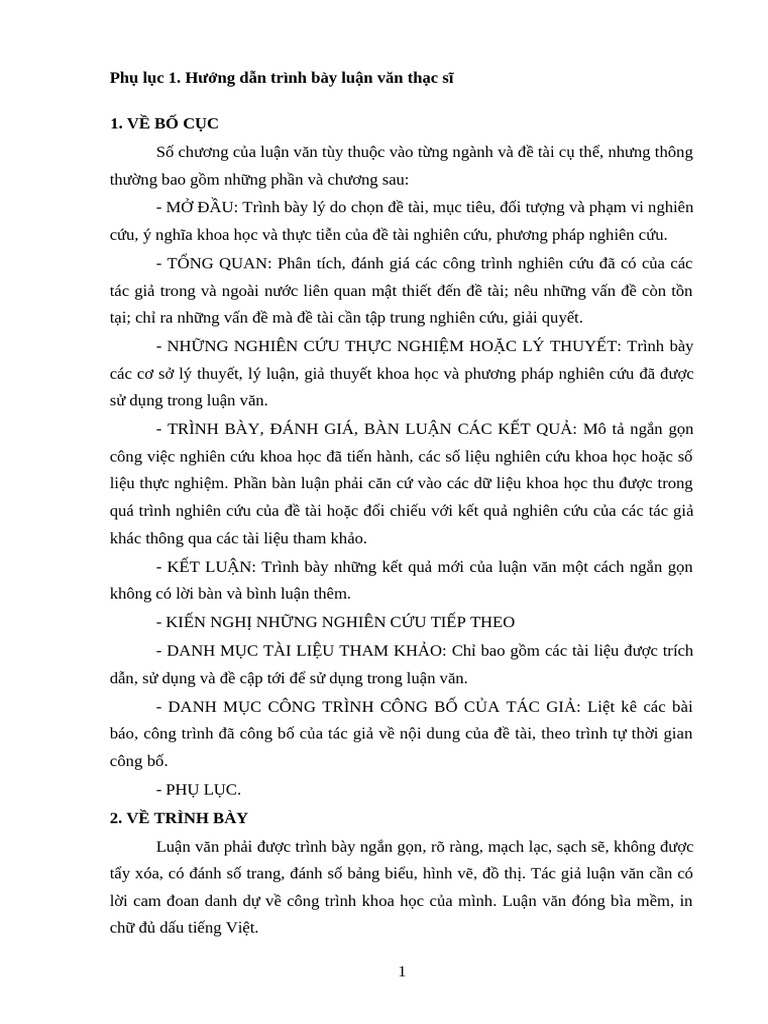Tai Lieu Huong Dan HVCH Nam 2019 - Phu Luc | PDF