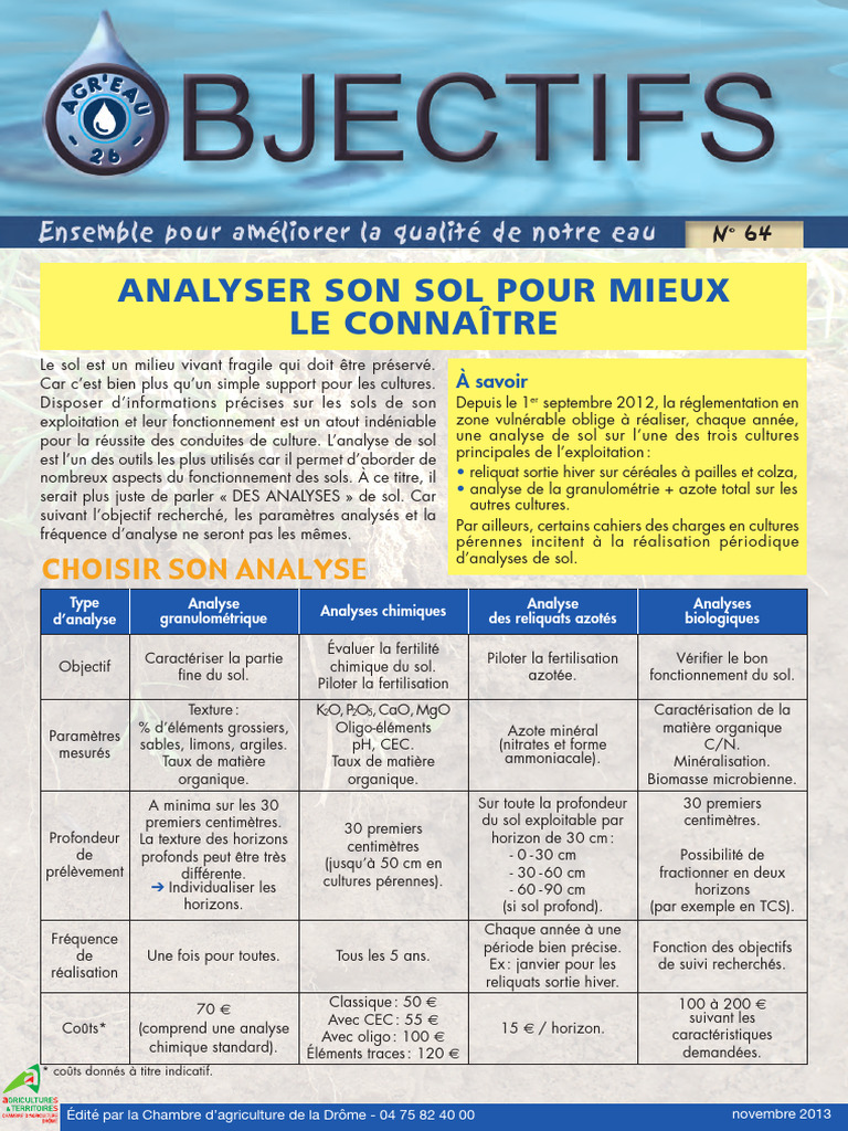 Analyse de sol : Guide pratique | PDF | Sol (pédologie) | Limon