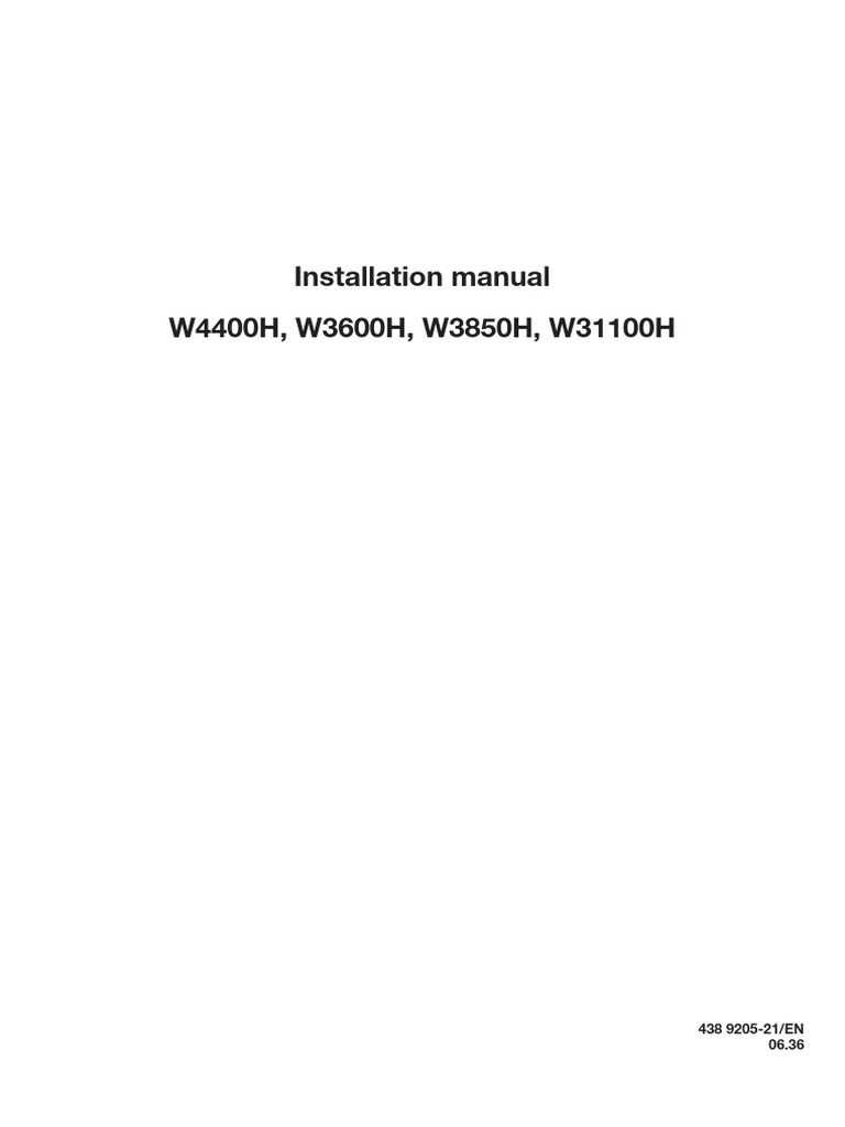 In 438920521 W4400H W3600H W3850H W31100H en | PDF | Water | Pressure