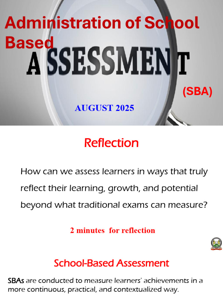 School-Based Assessment Guidelines 2025 | PDF | Behavior Modification ...