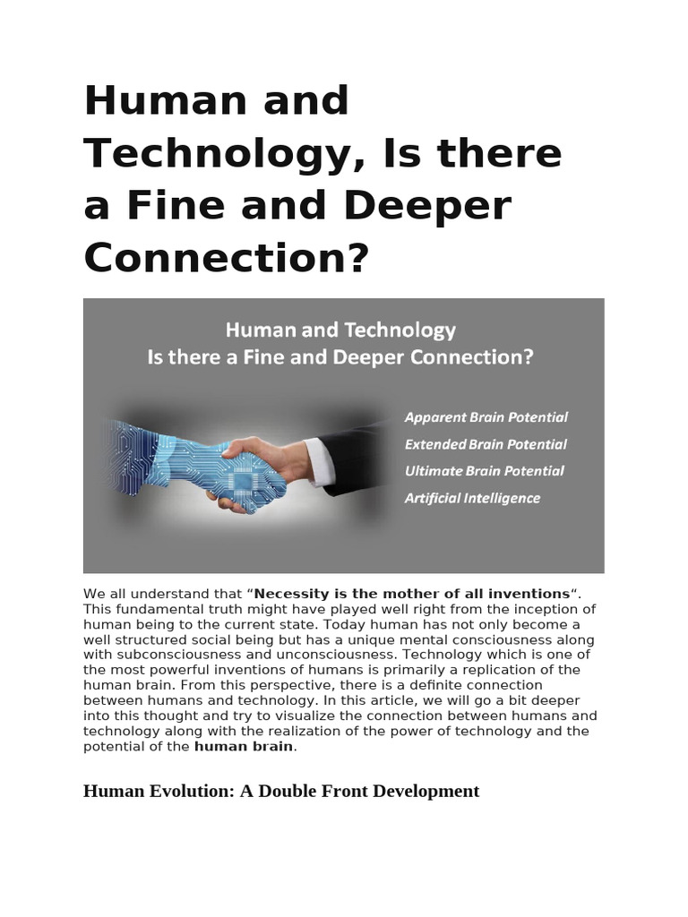 Human-Tech Connection: Evolution Insights | PDF | Brain | Internet Of ...