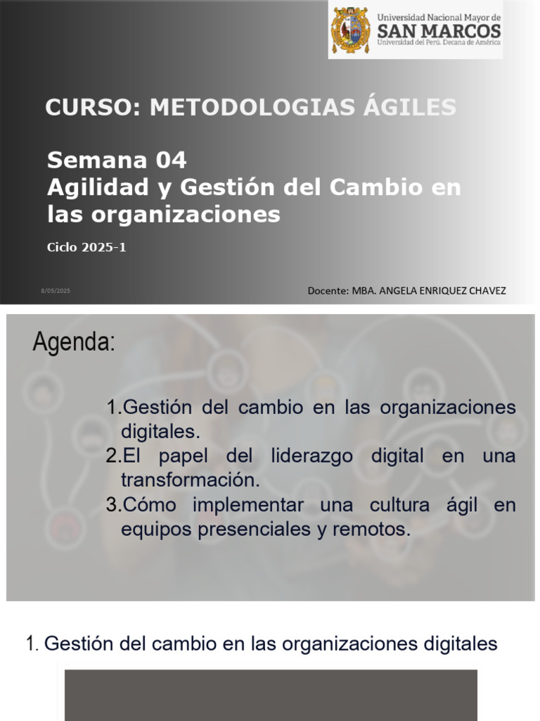 Semana 4.2 Que Es Agilidad Gestion Del Cambio en La Organizaciones | PDF