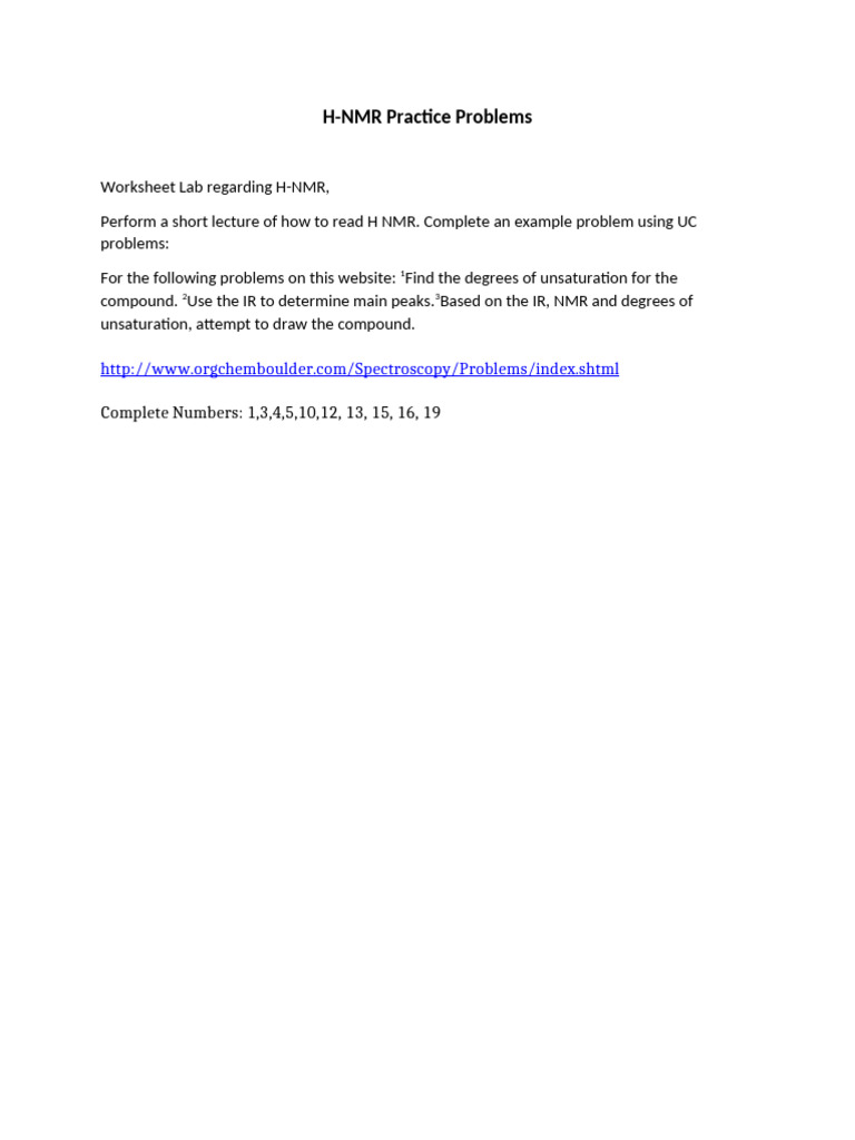 NMR PRACTICE PROBLEMS WITH ANSWERS PDF visual data 3