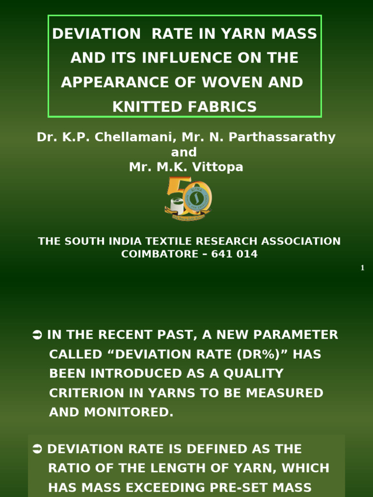 Deviation Rate in Yarn Quality Analysis | PDF | Spinning (Textiles) | Yarn