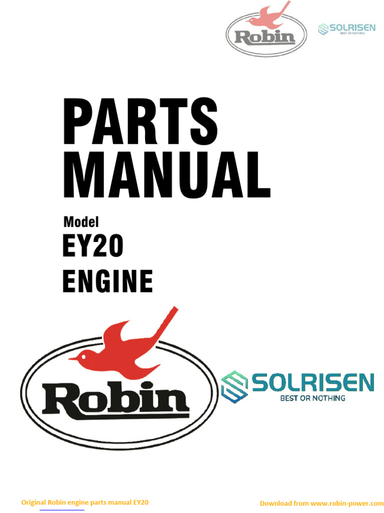 Robin EY20 Engine Parts Manual | PDF | Piston | Washer (Hardware)