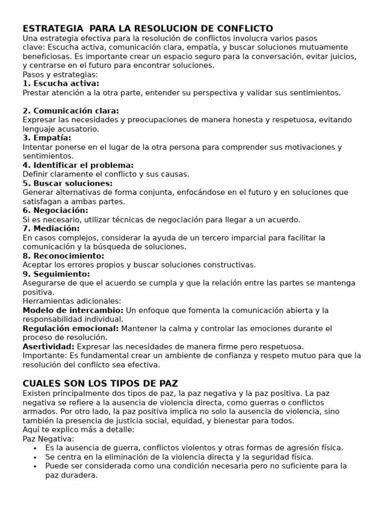 Estrategia para La Resolucion de Conflicto | PDF | Física | Astronomía