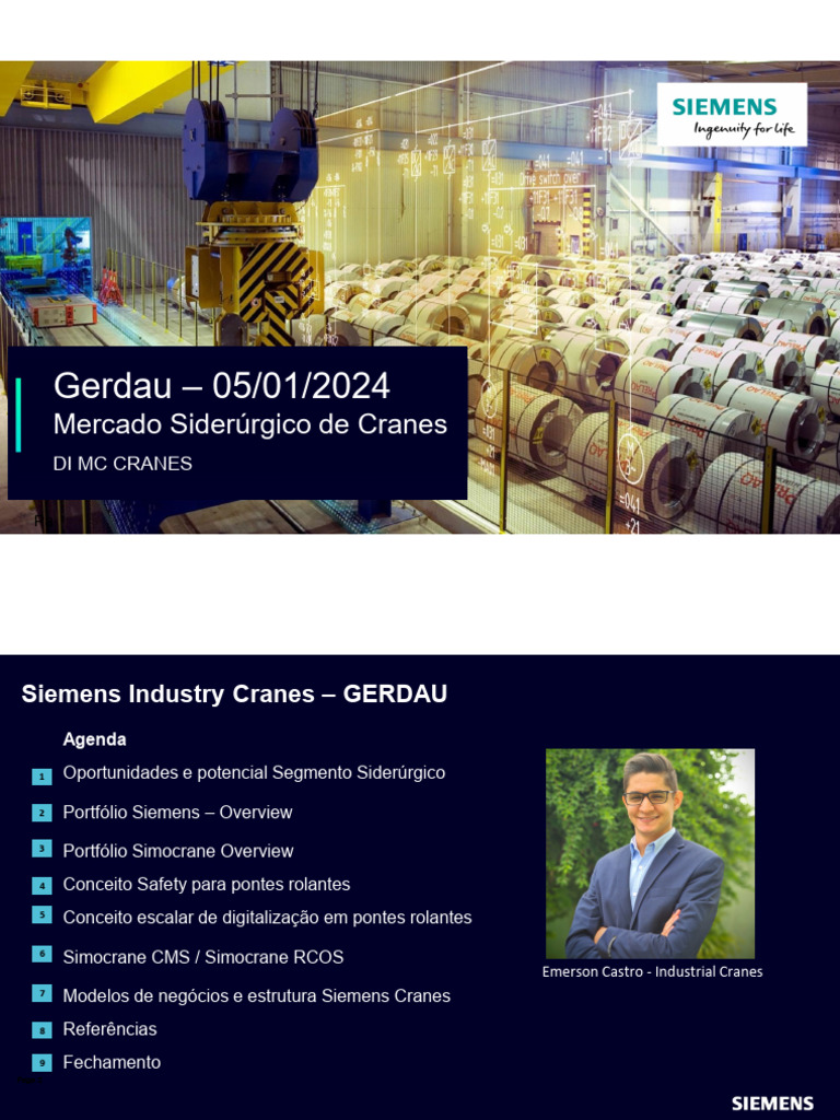 Oportunidades em Cranes Siemens na Siderurgia | PDF | Tecnologia da ...